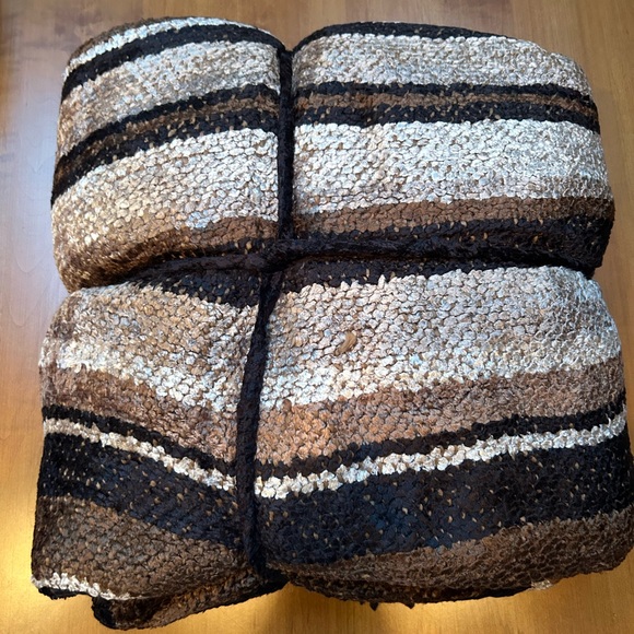 Restoration Hardware, NWT, Chenille Striped Throw. 50” x 70” - Picture 4 of 8